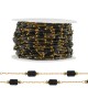 Stainless Steel 304 Chain with Black Glass Tube 4.3-7mm (20mtr)