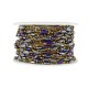 Catena in Acciaio Inossidabile 304 con Tubi di Vetro Viola 4.3-7 mm (20 m)