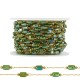 Stainless Steel 304 Chain with Green Glass Tube 4.3-7mm (20mtr)