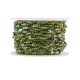 Stainless Steel 304 Chain with Green Glass Tube 4.3-7mm (20mtr)