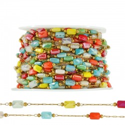 Chaîne en Acier Inoxydable 304 avec Tubes en Verre 4.3-7 mm
