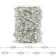 Stainless Steel 304 Silver Chain with Glass Cubes 4mm (20mtr)