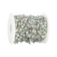 Stainless Steel 304 Silver Chain with Glass Cubes 4mm (20mtr)