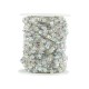 Stainless Steel 304 Silver Chain with Glass Cubes 4mm (20mtr)