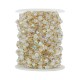 Catena in Acciaio Inossidabile 304 Dorata con Cubetti di Vetro da 4 mm (20 m)