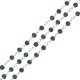 Cadena de Acero Inoxidable 304 con Cuentas de Vidrio Negro de 2 mm (20 m)