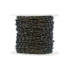 Cadena de Acero Inoxidable 304 con Cuentas de Vidrio Negro de 2 mm (20 m)