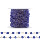 Cadena de Acero Inoxidable 304 con Cuentas de Vidrio Azules de 2 mm (20 m)