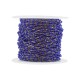 Cadena de Acero Inoxidable 304 con Cuentas de Vidrio Azules de 2 mm (20 m)