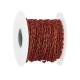 Stainless Steel 304 Chain with Red Glass Beads 2mm (20mtr)