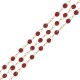 Stainless Steel 304 Chain with Red Glass Beads 2mm (20mtr)
