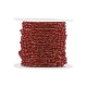 Stainless Steel 304 Chain with Red Glass Beads 2mm (20mtr)