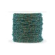 Catena in Acciaio Inossidabile 304 con Perline di Vetro Verde Acqua 2 mm (20 m)