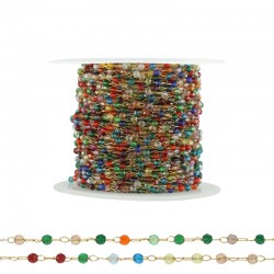 Stainless Steel 304 Chain with Glass Beads 2mm (20mtr)