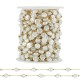 Catena in Acciaio Inossidabile 304 con Perle Piatte Rotonde 8 mm (20 m)