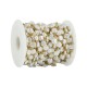 Catena in Acciaio Inossidabile 304 con Perle Piatte Rotonde 8 mm (20 m)
