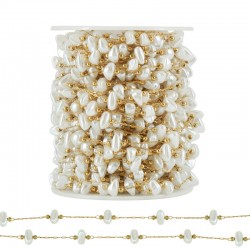 Stainless Steel 304 Chain w/ Pearls 8x6mm (20mtr)
