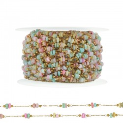 Chaîne en Acier Inoxydable 304 avec Perles Coquillage 4 mm (20 m)