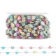 Stainless Steel 304 Chain with Shell Square Beads 6mm (20mtr)