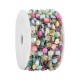 Stainless Steel 304 Chain with Shell Square Beads 6mm (20mtr)