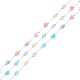 Stainless Steel 304 Chain with Shell Square Beads 6mm (20mtr)