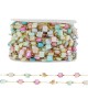 Chaîne en Acier Inoxydable 304 avec Perles Carrées en Coquillage 6 mm (20 m)