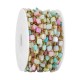 Stainless Steel 304 Chain with Shell Square Beads 6mm (20mtr)