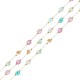 Chaîne en Acier Inoxydable 304 avec Perles Carrées en Coquillage 6 mm (20 m)