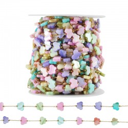 Chaîne en Acier Inoxydable 304 avec Papillons Coquillage 10 x 8 mm (20 m)