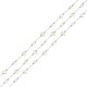 Stainless Steel 304 Silver Chain with Shell Beads 7-8mm (20mtr)