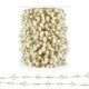 Stainless Steel 304 Gold Chain with Shell Beads 7-8mm (20mtr)