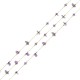 Stainless Steel 304 Chain with Amethyst Beads (~4-8mm (20mtr)