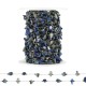 Stainless Steel 304 Chain with Lapis Beads (~4-8mm (20mtr)