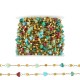 Chaîne en Acier Inoxydable 304 avec Perles en Cristal 3 mm