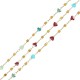 Stainless Steel 304 Chain with Crystal Beads 3mm
