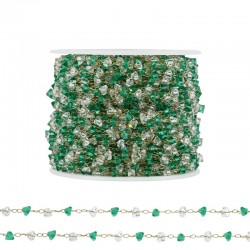 Chaîne en Acier Inoxydable 304 avec Perles en Verre de 3 mm (20 m)