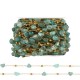 Chaîne en Acier Inoxydable 304 avec Perles en Apatite (~4-8 mm (20 m)