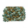 Or 18 carats/ Bleu clair/ Gris