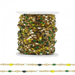 Stainless Steel 304 Chain Oval w/ Enamel 2mm (50mtr)