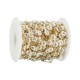Catena in Acciaio Inossidabile 304 con Fiori e Perle 10 mm (20 m)
