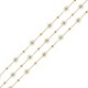 Catena in Acciaio Inossidabile 304 con Fiori e Perle 10 mm (20 m)