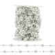 Catena in Acciaio Inossidabile 304 con Fiori e Perle 10 mm (20 m)