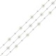 Catena in Acciaio Inossidabile 304 con Fiori e Perle 10 mm (20 m)