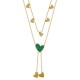 Collar de Acero Inoxidable 304 con Corazón Verde 40cm