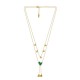 Stainless Steel 304 Necklace with Green Heart 40cm