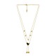 Stainless Steel 304 Necklace with Black Heart 40cm