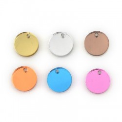 Plexi Acrylic Charm Round 14mm