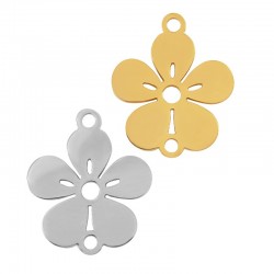 78080693 Intercalaires Fleur 14x12mm en Acier Inoxydable 304