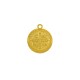 Stainless Steel 304 Charm Round "ICXC NIKA" 17mm