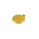 Stainless Steel 304 Charm Round "ICXC NIKA" 17mm